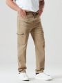 Men's Plus Size Side Pocket Straight Leg Jeans