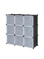 1 Set Of Storage Organizer Diy 9-cube Storage Shelving With Doors For Bedroom Living Room