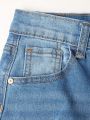 Big Girls' Distressed Washed Denim Jeans