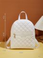 Letter Graphic Quilted Classic Backpack