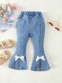 Baby Girls' Daily Fashionable And Sweet Flared Jeans