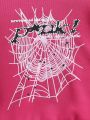Young Girl Spider Web Graphic Hoodie