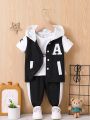 Infant Boys' Casual Color Block Text Print Outfit