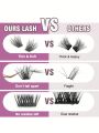 3D Effect DIY Clusters Eyelashes,12Rows Premade Fans Individual Dovetail Segmented False Lashes 84