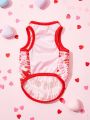 PETSIN Petsin Pink Heart Print Romantic Gradient Color Pet Cat & Dog Vest
