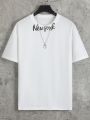 Manfinity Men Letter Graphic Tee
