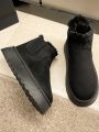 Women's fashionable and simple slip-on thick-soled snow boots, comfortable and warm plush boots in winter