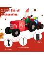 Gymax 9FT Long Inflatable Christmas Decor Santa Claus Driving Truck w/ LED Lights