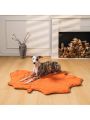 FUNNYFUZZY Leaf Shape Dog Blanket