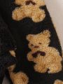 SHEIN Little Boy's Teddy Bear Printed Plush Two-Piece Set