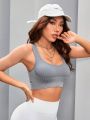 Tennis Casual Seamless Pocket Back Hollow Sports Vest Top