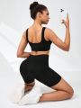 SHEIN Daily&Casual Seamless Ribbed Tank Top & Activewear Set