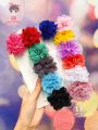 13pcs Girls' Lovely Candy Colored Flower Hair Clips
