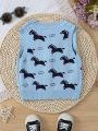 New Autumn And Winter Baby Boys' Cartoon Patterned Sweater Vest