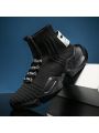 Men's Comfortable Breathable Shock Absorbing High Tops With Front Ties Sports Shoes