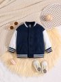 Baby Boy Colorblock Button Front Jacket
