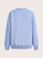 SHEIN Maternity Solid Color Fleece Sweatshirt (3pcs Set)
