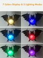 1pc Halloween Sparkling Bat Decoration Light, Multicolored Led Twinkle String Light For Festival Party Decoration