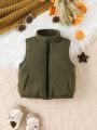 Baby Boys' Single Color Vest Zipper Jacket