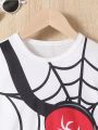 Toddler Boys' Spider Print Short Sleeve T-Shirt And Shorts Set