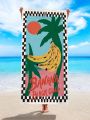 Tutti Frutti Oil Painting Style Cute Banana Print Soft Absorbent Beach Towel