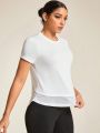 Loose Fit T-Shirt With Mesh Hem Patchwork