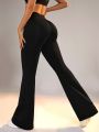 SHEIN Daily&Casual Women's Solid Color Flared Sport Pants