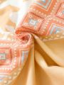 SHEIN Baby Boys' Geometric Animal Printed Shawl Collar Top