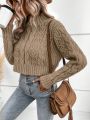 SHEIN Frenchy Women'S Cable Knit Sweater