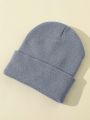 Solid Color Simple Design Men's Knitted Hat