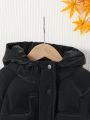 Teen Girls' Hooded Jacket With Text & Badge Detail