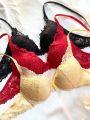 3pcs/Set Lace Bra With Steel Ring Lingerie