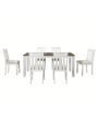 Nestfair Retro 7-Piece Dining Table Set with Extendable Table and 6 Upholstered Chairs