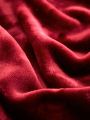 1pc Burgundy Blanket, Minimalist Flannelette Blanket For Bed