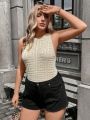 SHEIN Frenchy Plus Solid Knit Top