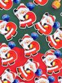 100pcs Christmas Santa Claus Lollipop Shaped Decorative Card