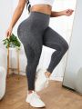 Yoga Basic Plus Size Seamless Slim-Fit Sports Yoga Pants