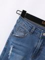 SHEIN Boys' (big) Distressed Ripped Edge Jeans