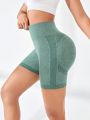 SHEIN Yoga Basic Women's Solid Color Sports Shorts