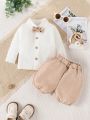 2024 New Arrival Baby Boy Handsome Sunscreen Long Sleeve Shirt And Shorts Outfits