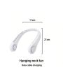 1pc Rechargeable Neck Hanging Fan With Adjustable Strap For Indoor And Outdoor Use