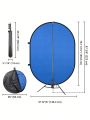 7.3 x 4.8ft 2 Side Collapsible Chromakey Green Blue Backdrop with 7.6ft/2.3M Support Stand Reversible Background Video Live Stream Gaming with Bag