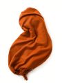 1pc Women's Orange Tassel Faux Cashmere Warm And Versatile Plus Size Scarf/shawl Suitable For Everyday Wear