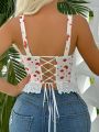 Women's Strawberry Print Underwear (Wire Bra, Can Be Worn As Outerwear) Single Piece