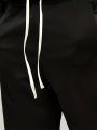 2pcs/set Men's Color Block Zipper Front Jacket And Pants Suit