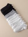 12pairs Solid Ankle Socks