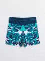 Boys' (little) Tropical Plant Print Swim Shorts