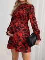 SHEIN Maternity Floral Long Sleeve Dress