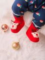 Cozy Cub Christmas Fun & Cute Baby & Toddler Flat Boots With Cartoon Reindeer Plush Toy Design