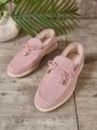 Casual Breathable Sports Shoes With Fabric Upper, Lace-up Closure, Flat Or Low-heeled, Versatile Shoes For Christmas Party